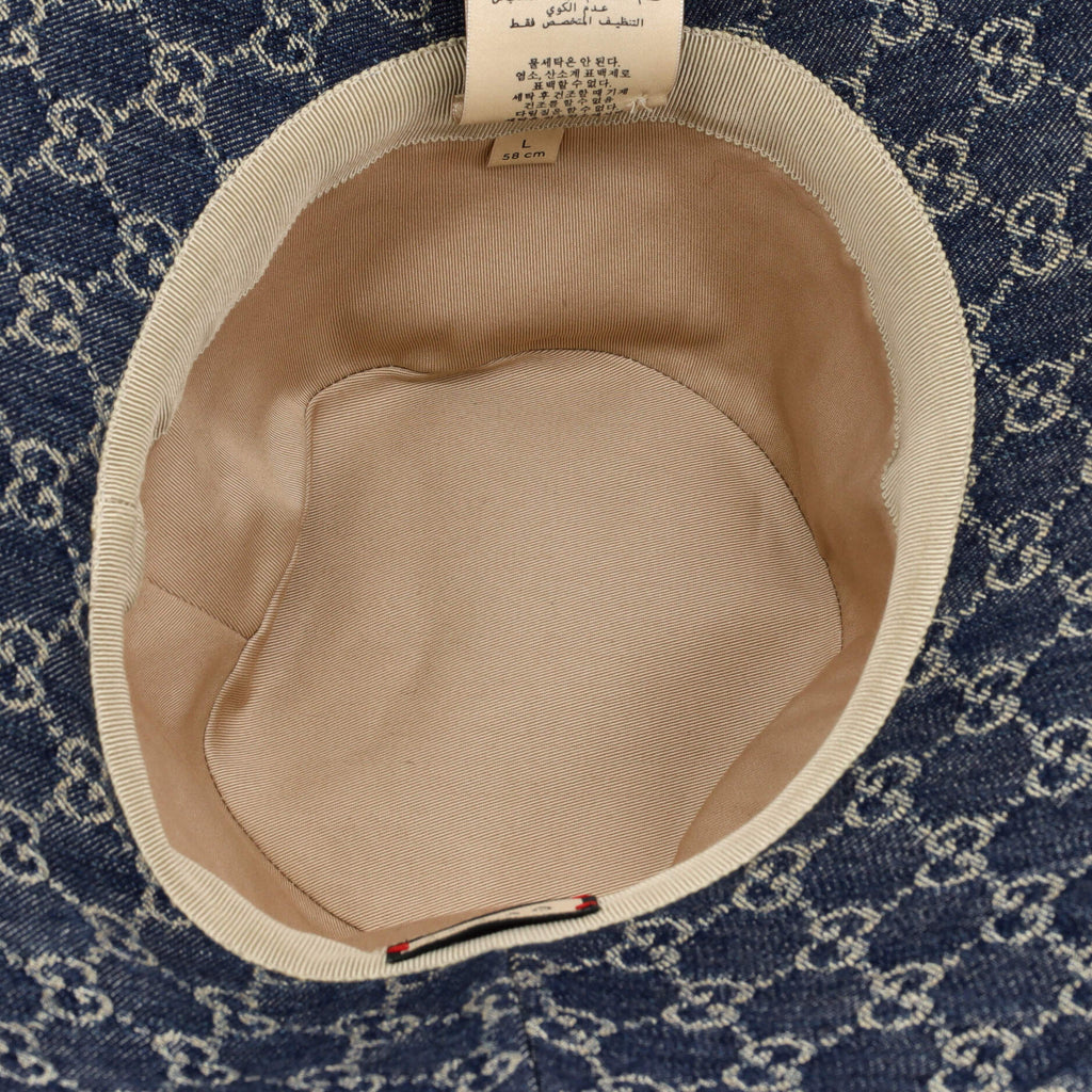 Wide Brim Hat GG Denim