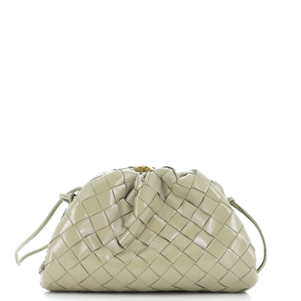 The Pouch Intrecciato Leather with Metal Detail Mini