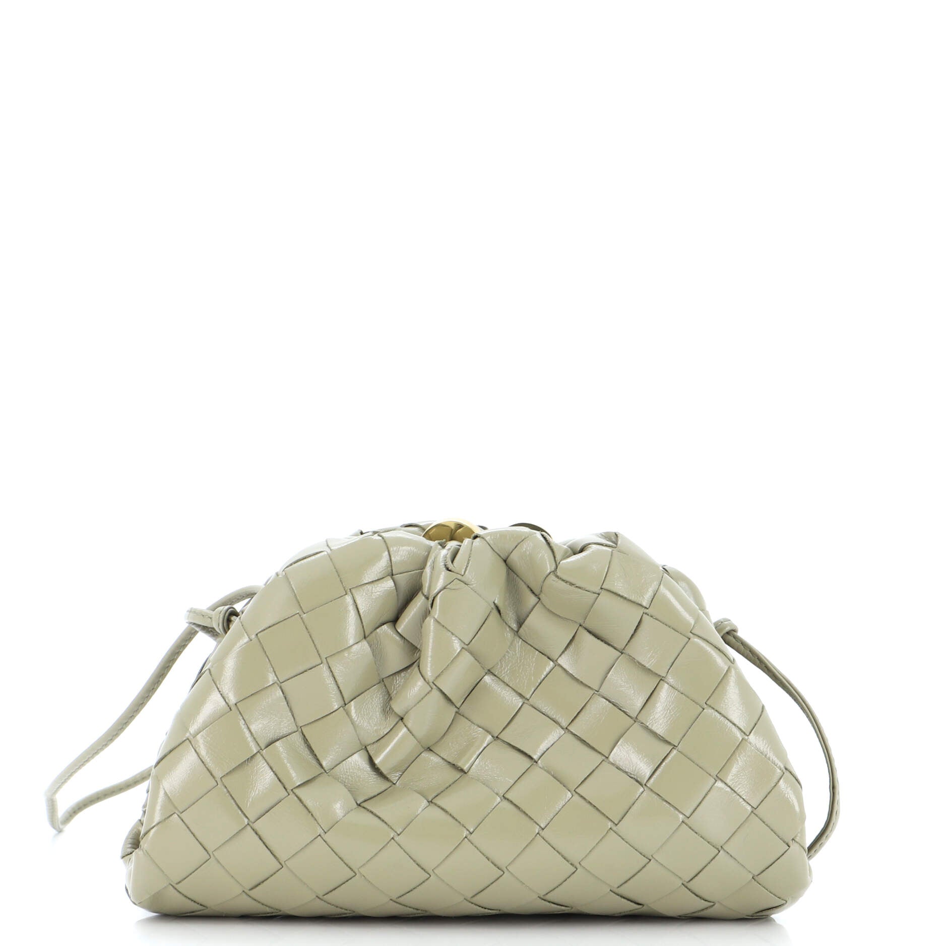 The Pouch Intrecciato Leather with Metal Detail Mini