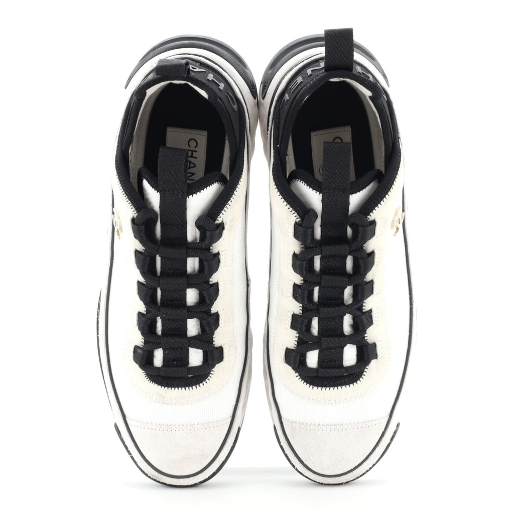 Women's CC Cap Toe Logo Sneakers Suede and Mixed Fibers