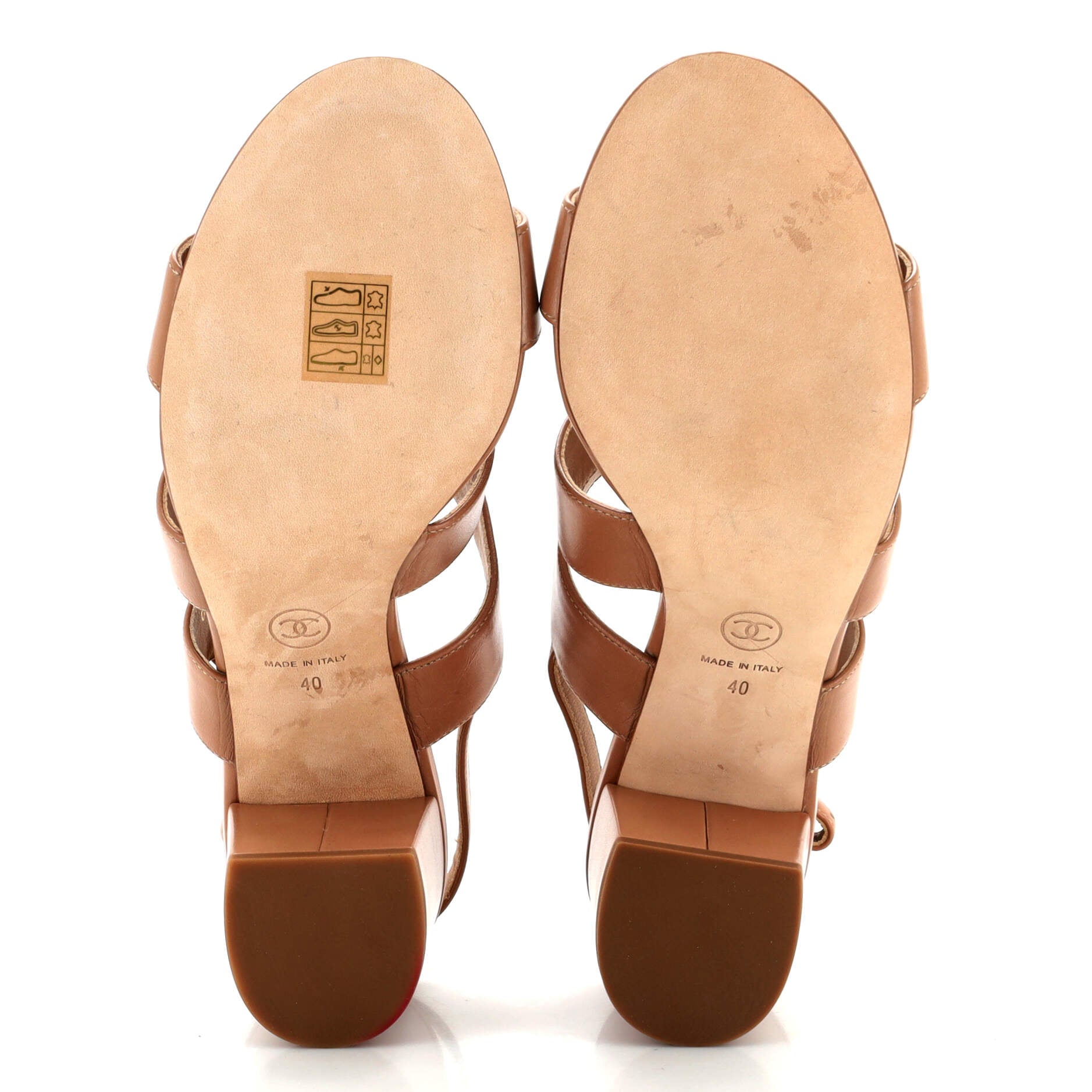 Women's Turnlock CC Logo Heeled Sandals Leather