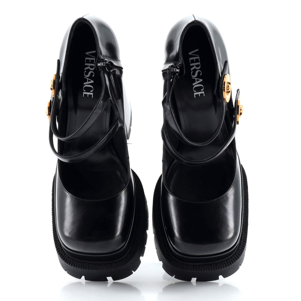 Women's Medusa Aevitas Platform Mary Jane Pumps Leather