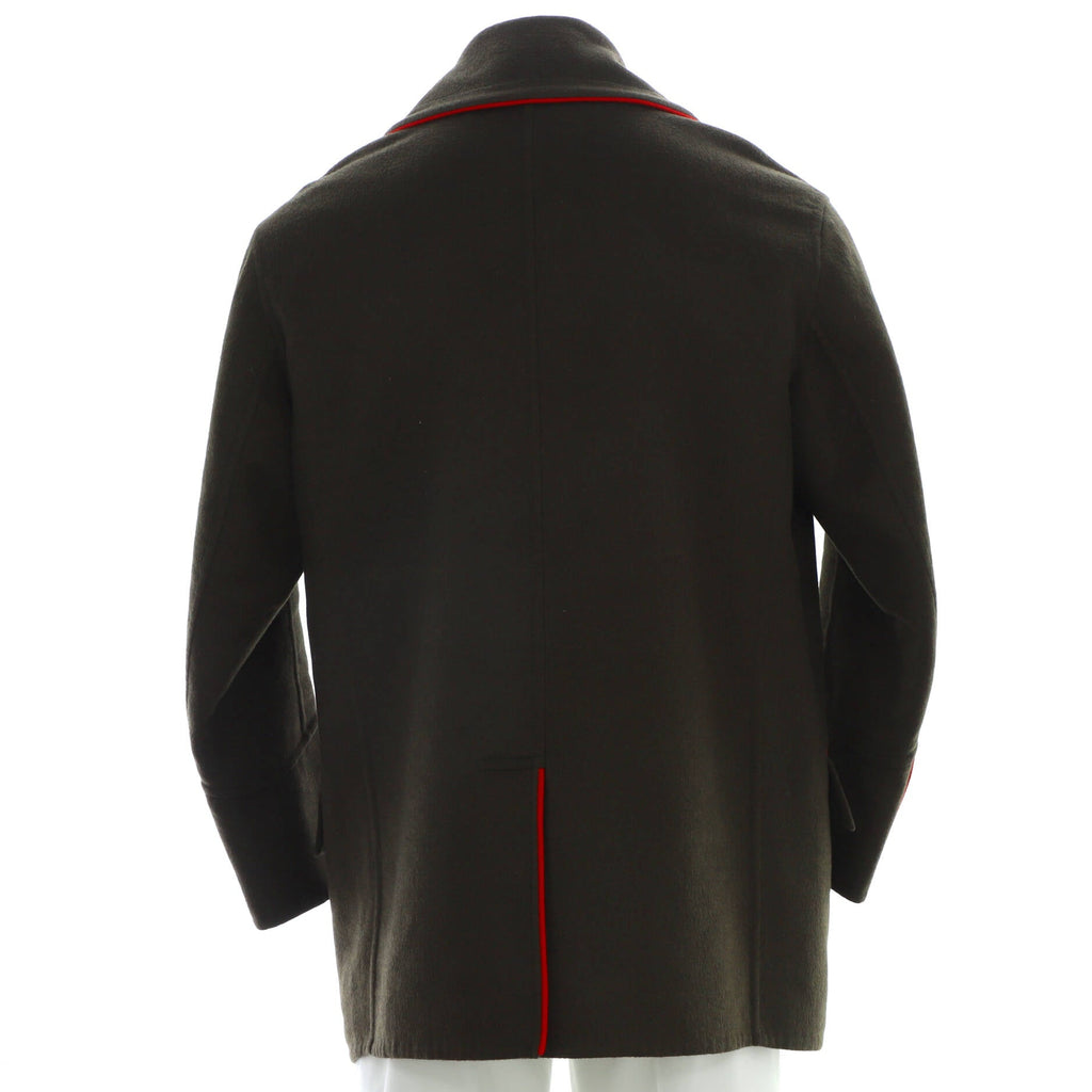 Men's Military Oversized Double Breasted Coat Cashmere and Wool Blend