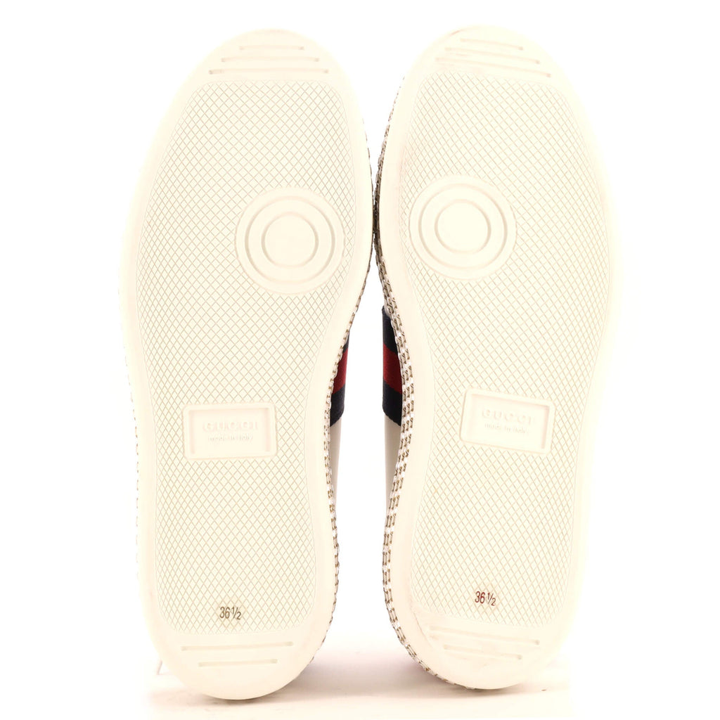 Women's Ace Web Platform Sneakers Leather with Crystals