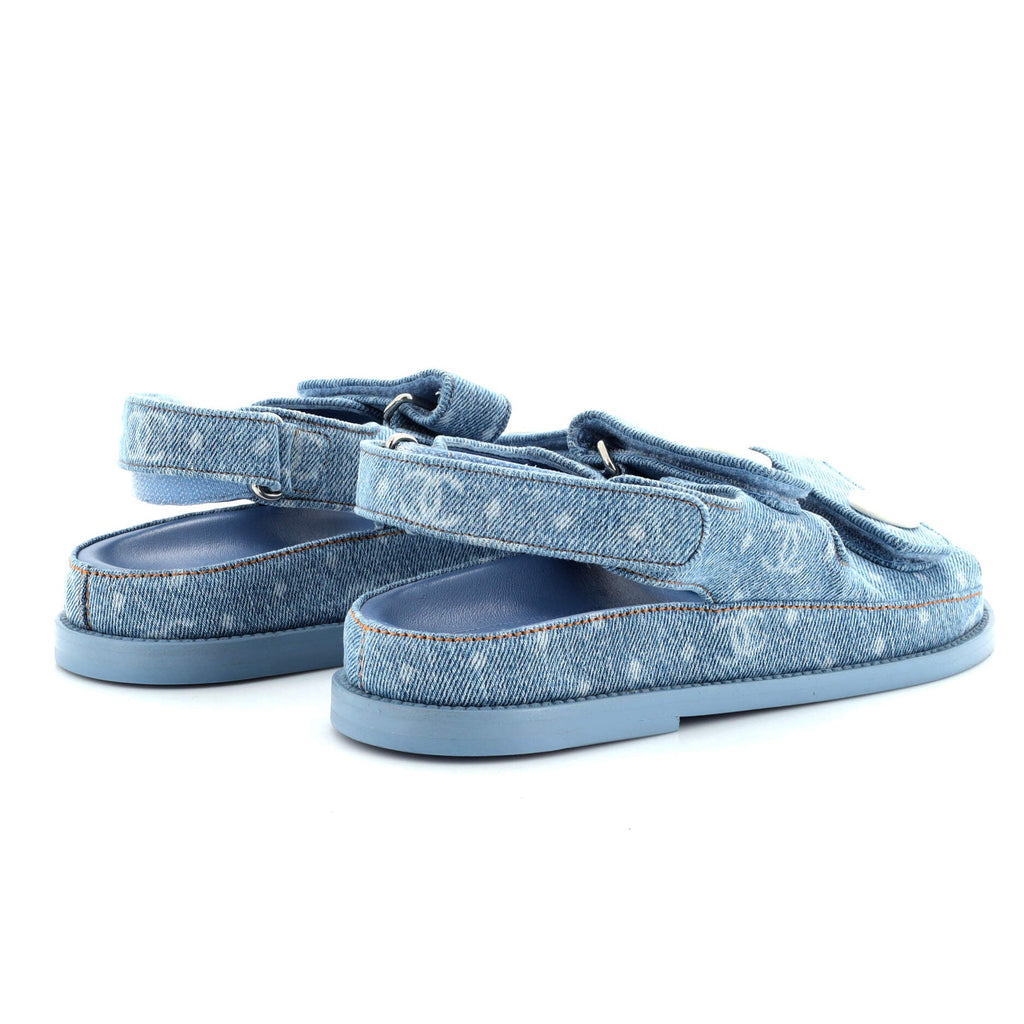 Women's Velcro Dad Sandals Printed Denim