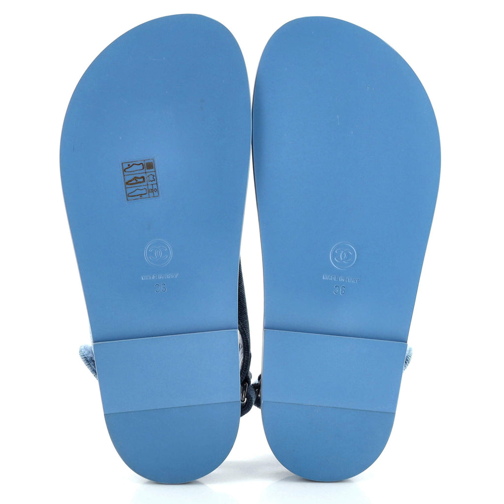 Women's Velcro Dad Sandals Printed Denim