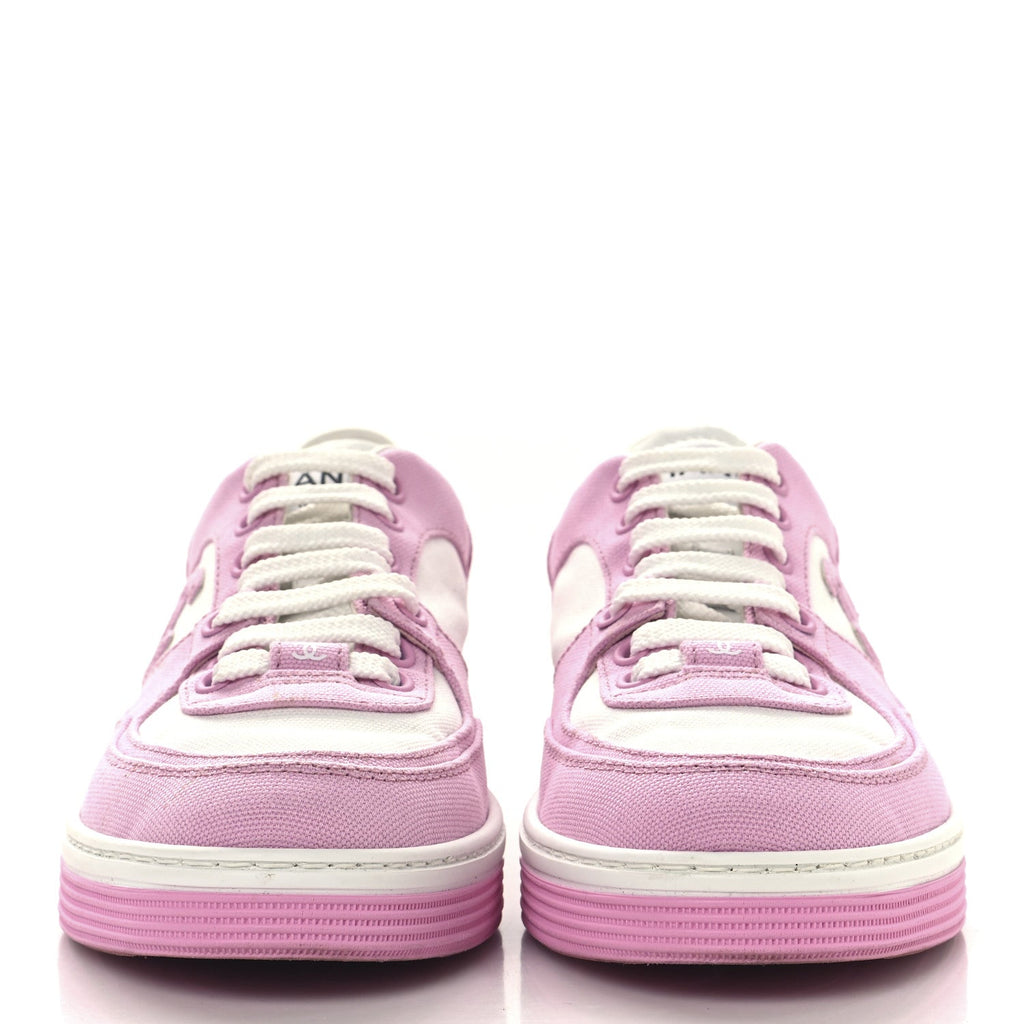 Cotton Sneakers 36.5 Pink White