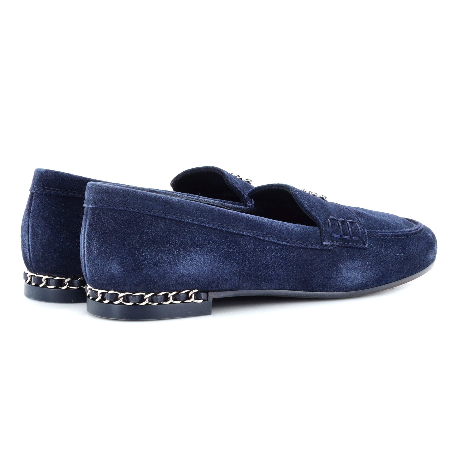 Women's Chained CC Loafers Suede
