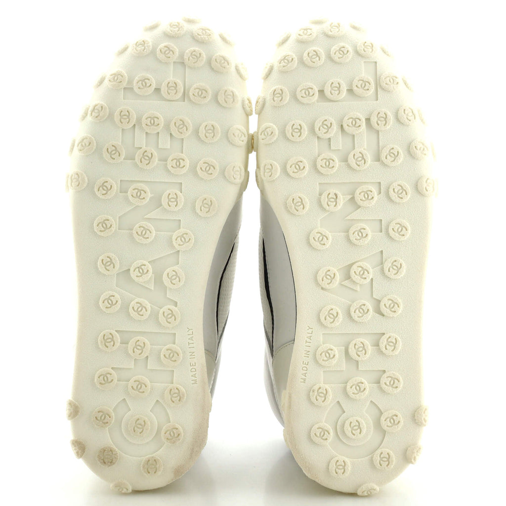 Women's Logo CC High-Top Sneakers Mesh with Fabric and Leather