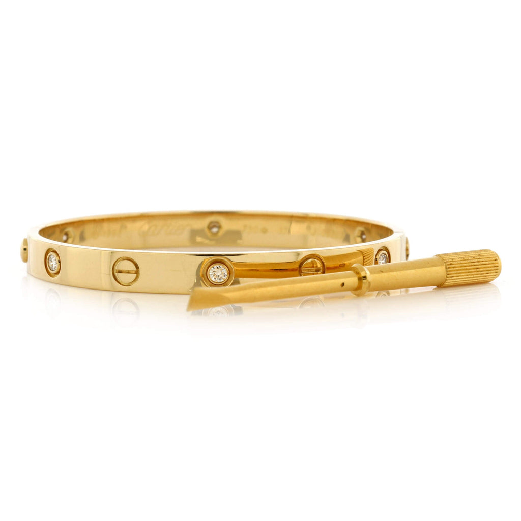 Love 6 Diamond Bracelet 18K Yellow Gold and Diamonds