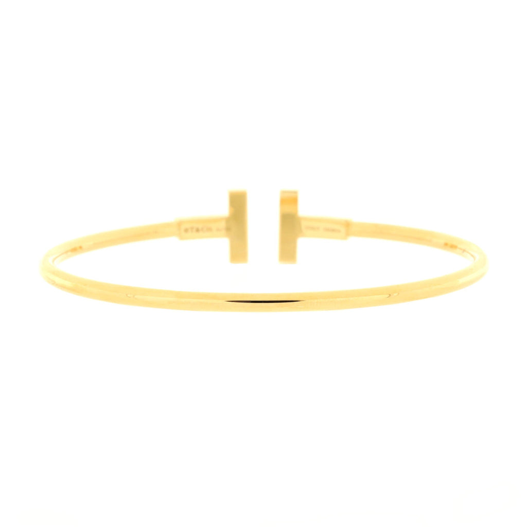 T Wire Bracelet 18K Yellow Gold with Onyx