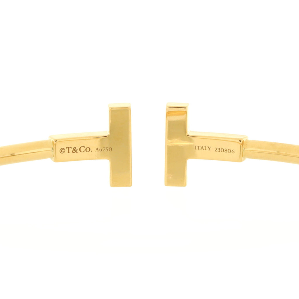 T Wire Bracelet 18K Yellow Gold with Onyx