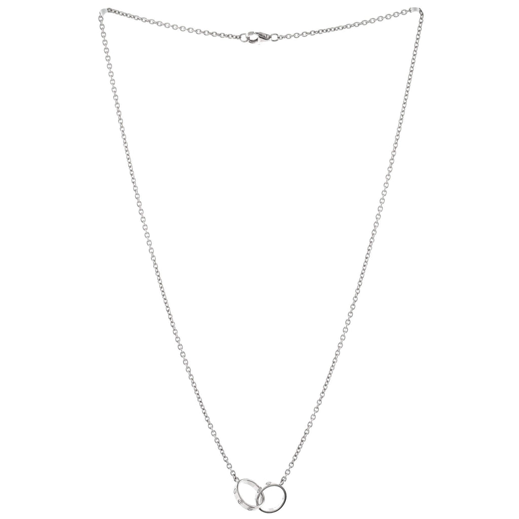 Love Interlocking Necklace 18K White Gold