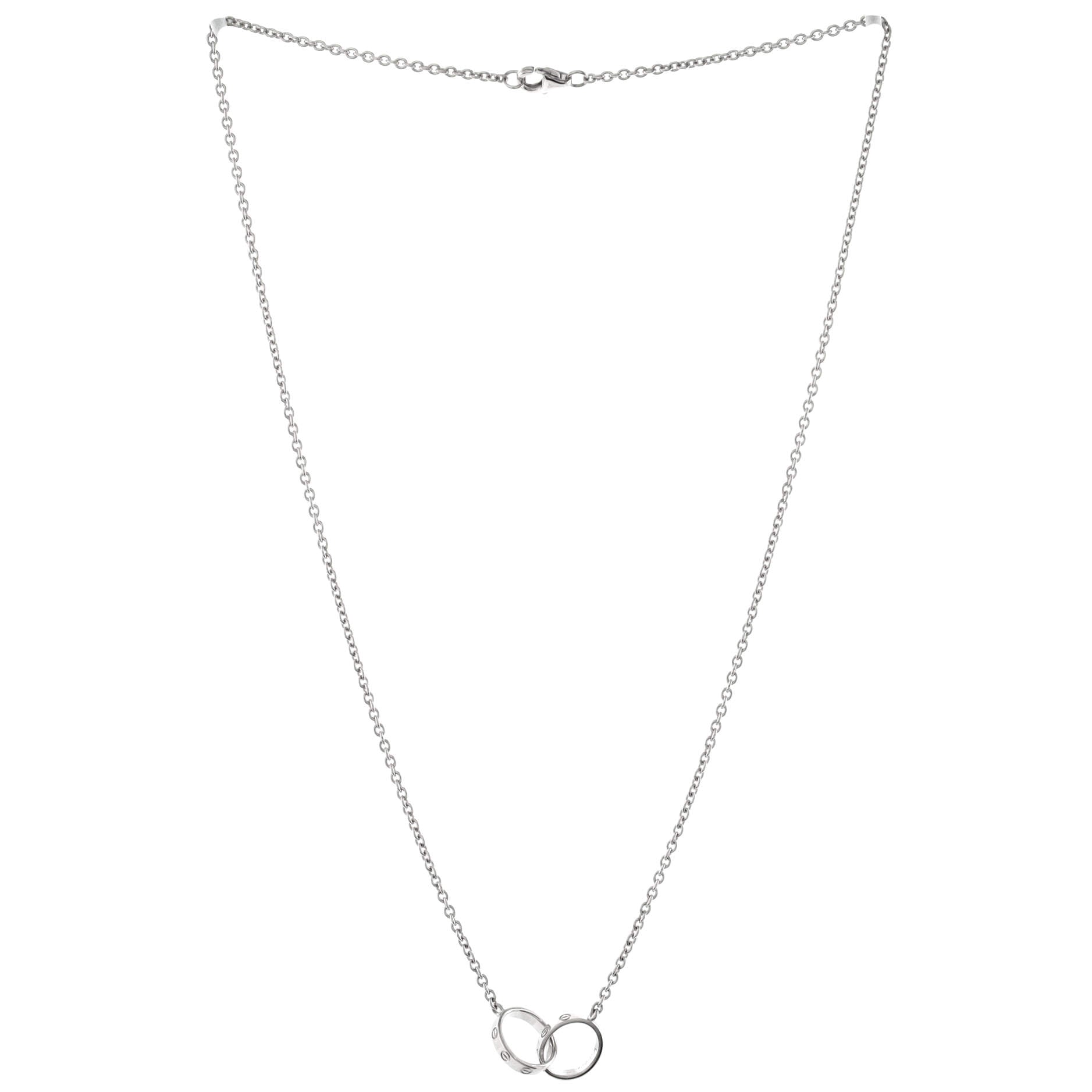 Love Interlocking Necklace 18K White Gold