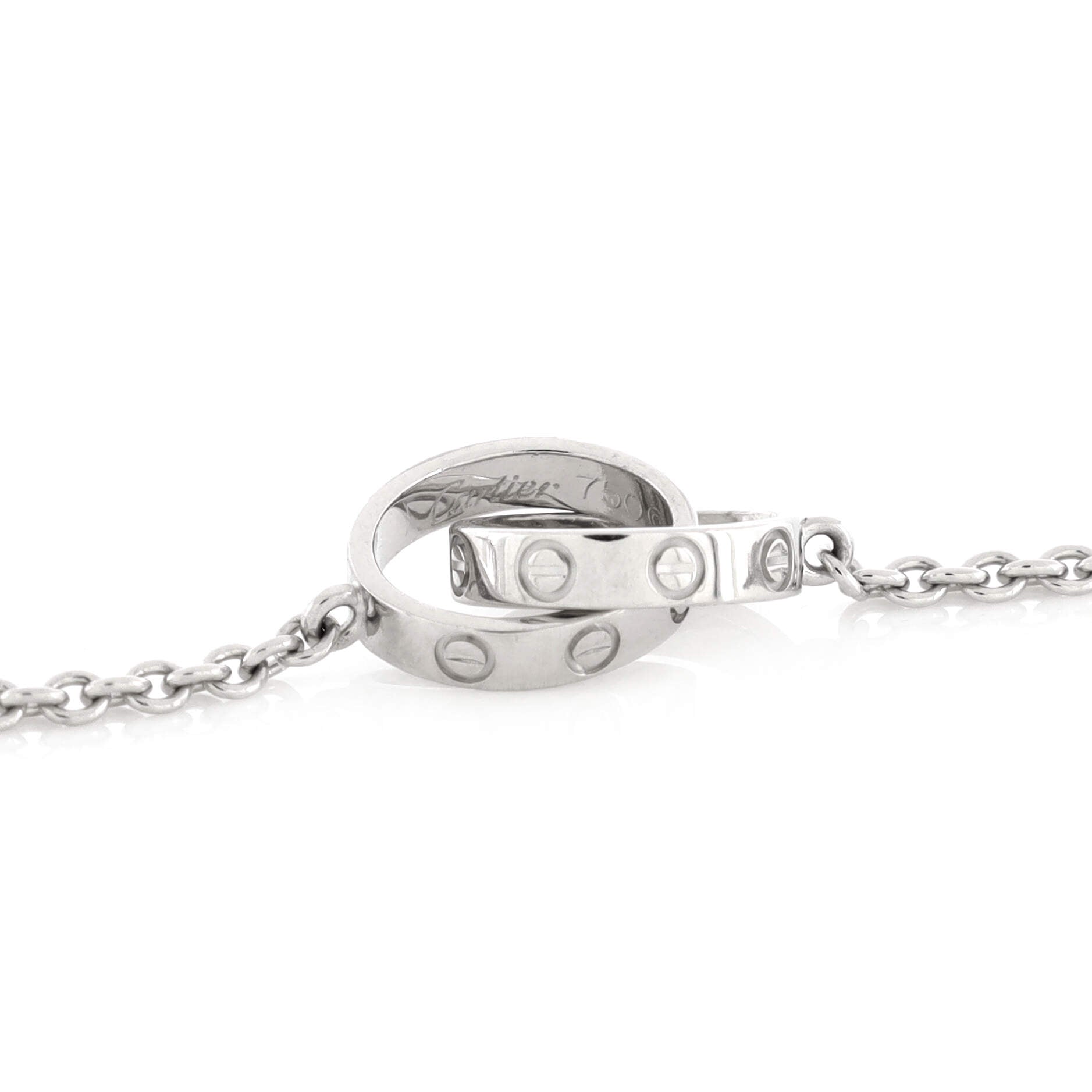 Love Interlocking Necklace 18K White Gold