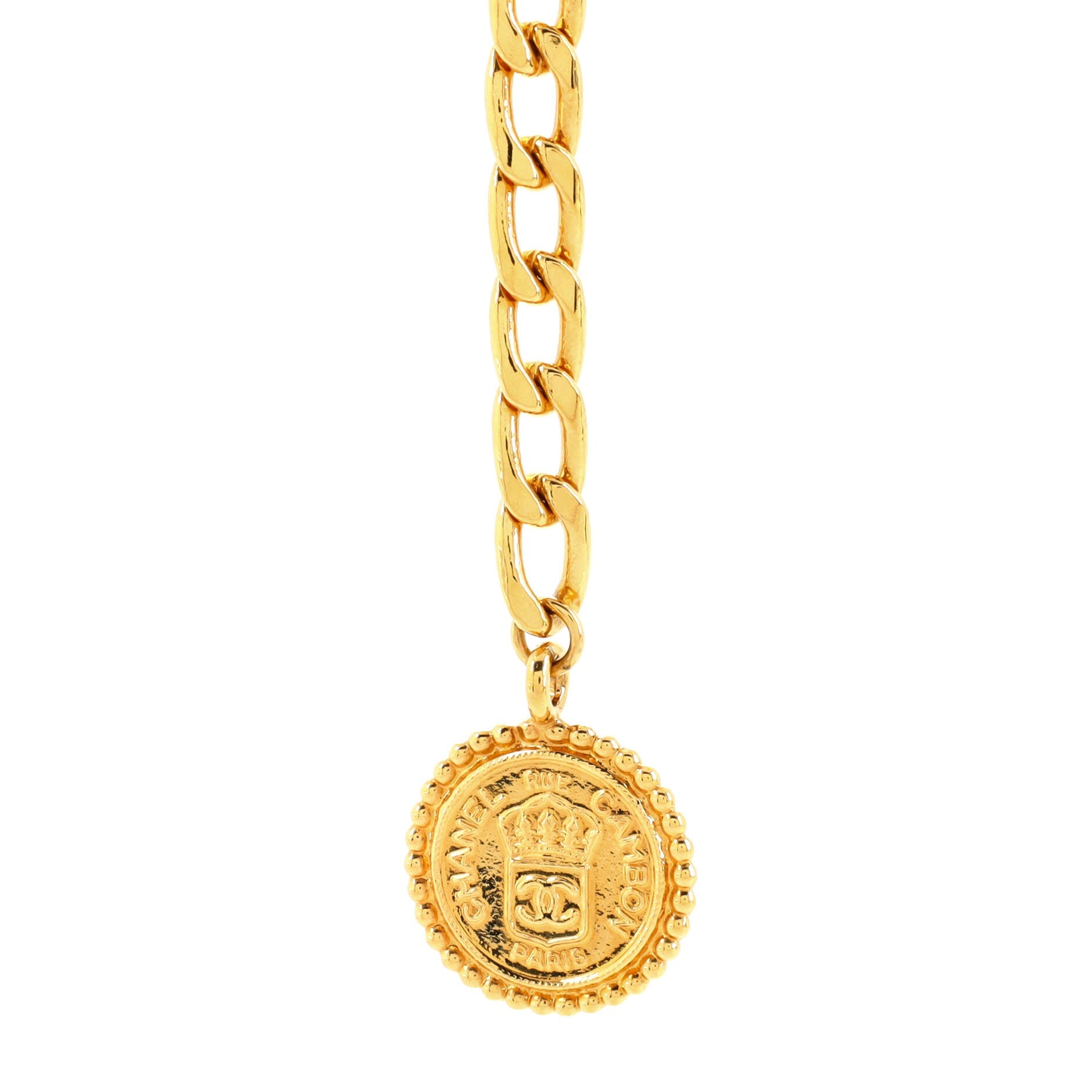 Vintage Medallion Chain Belt Metal 90