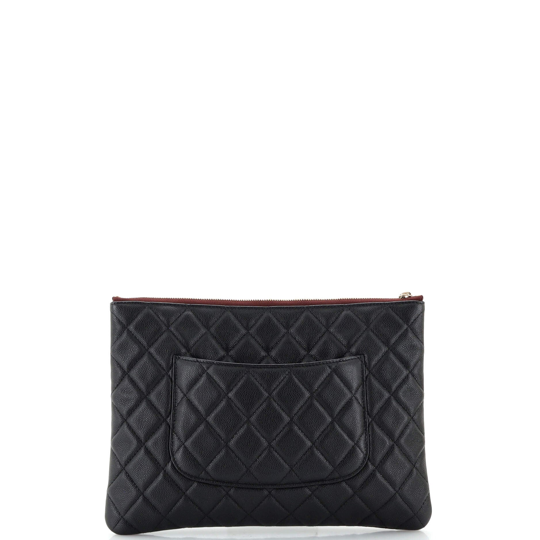 O Case Clutch Quilted Caviar Medium