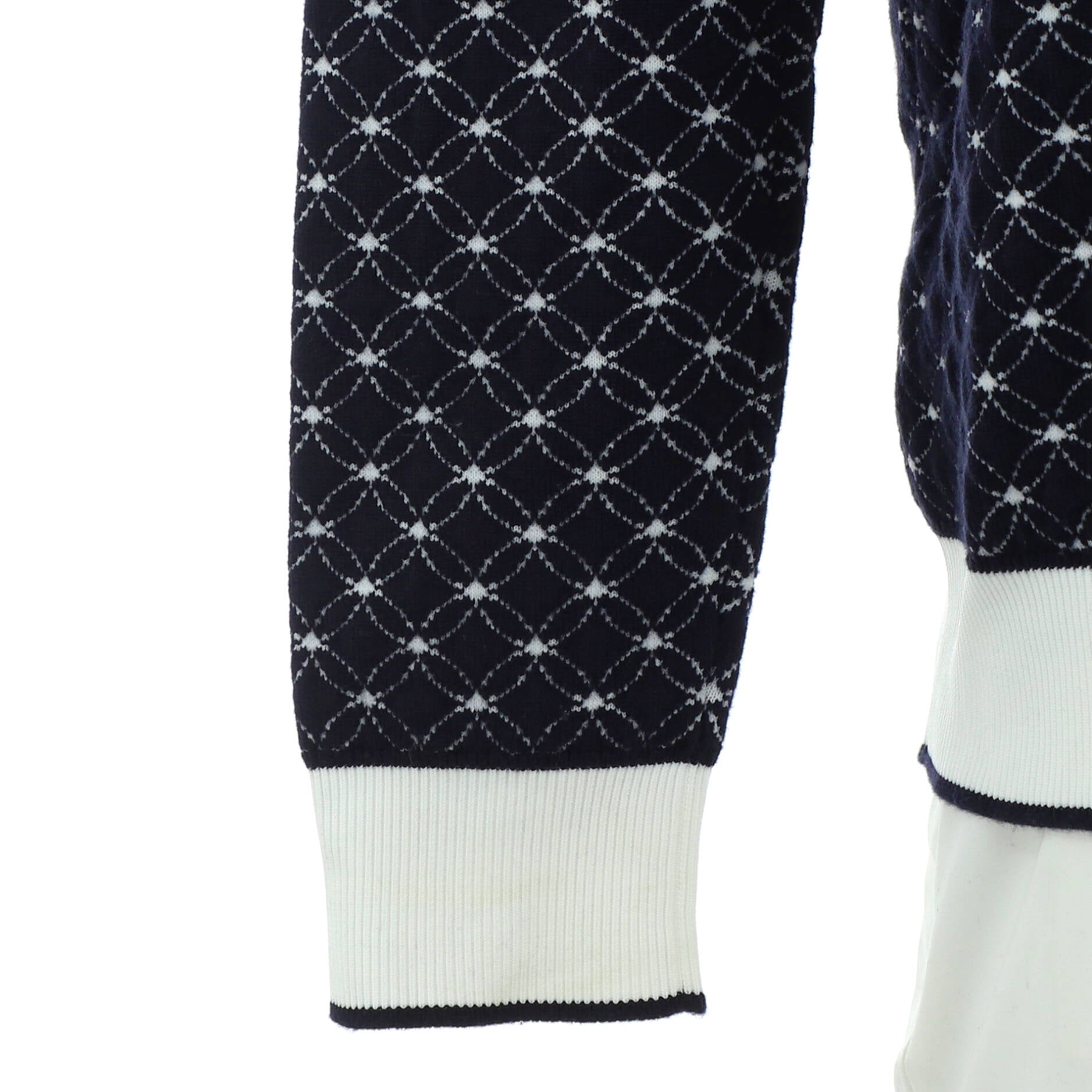 Men's Monogram Flower Jacquard Hoodie Wool Blend