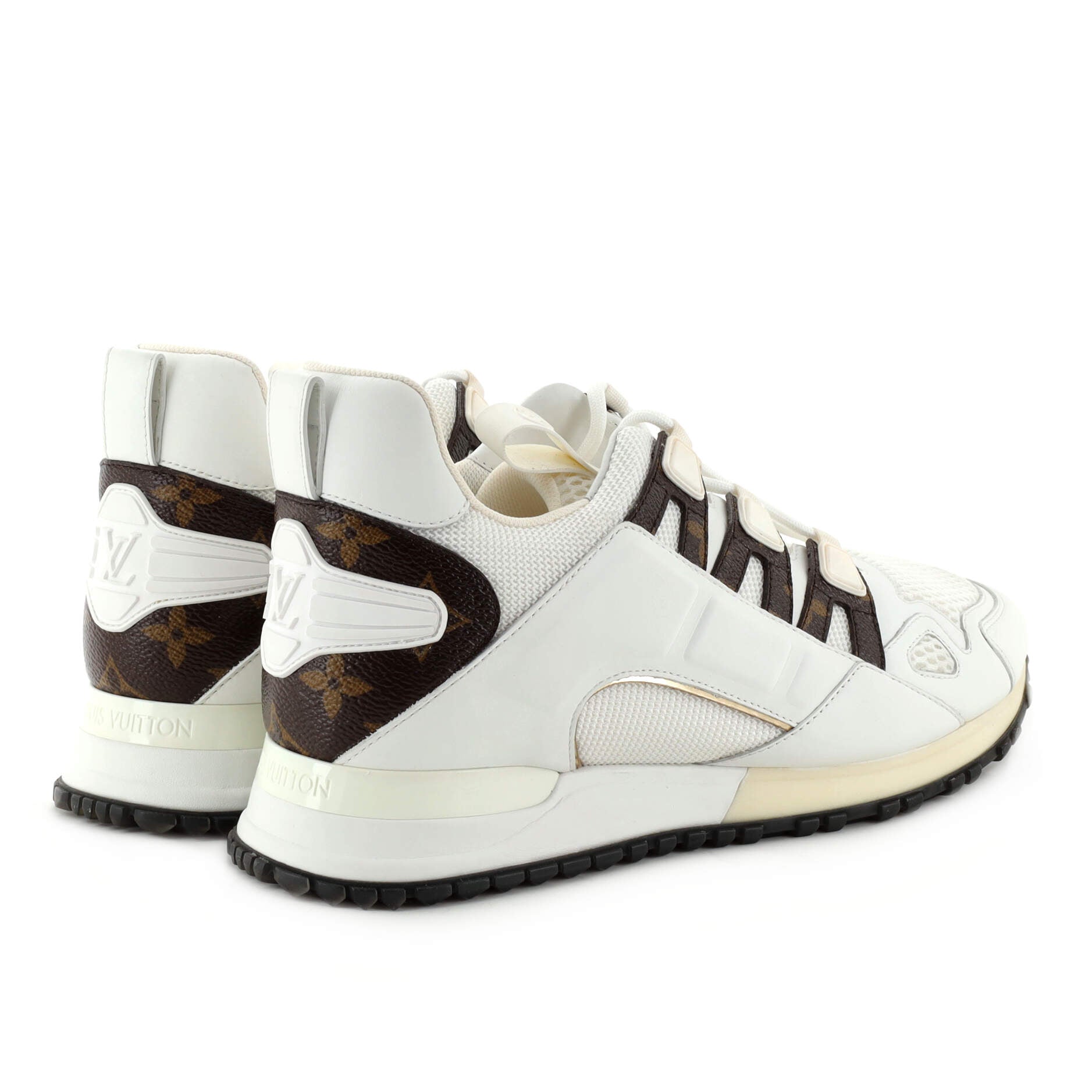 Women's Run Away Sneakers Mesh with Monogram Canvas and Leather