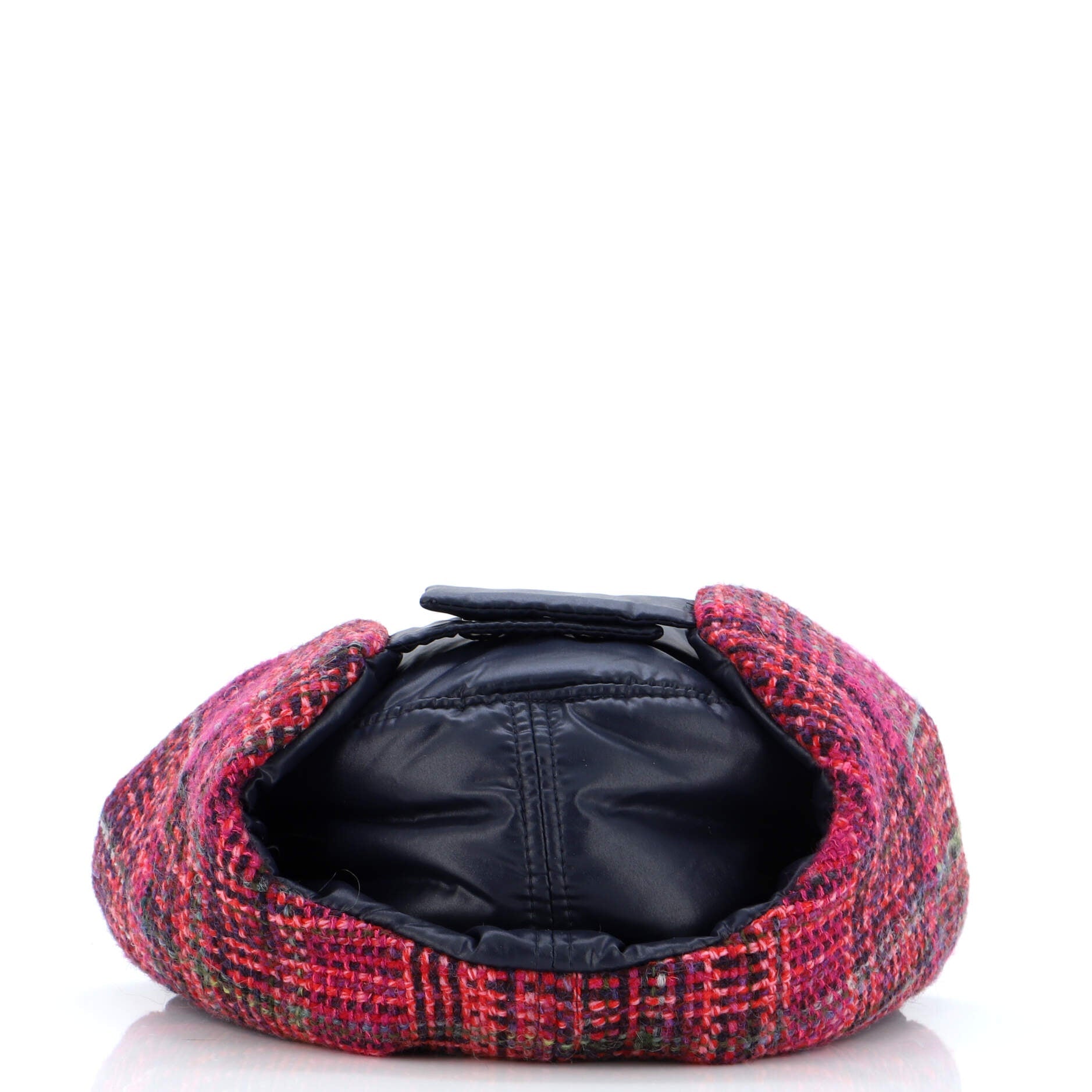 Coco Neige Trapper Hat Nylon with Tweed