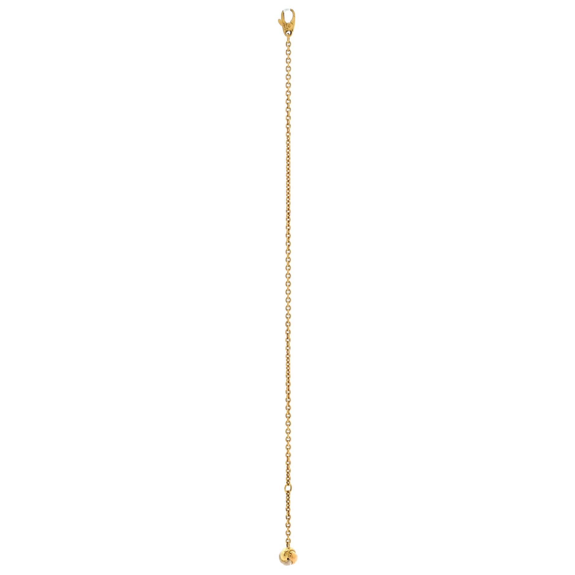 Trinity Ball Charm Chain Bracelet 18K Yellow Gold with 18K Tricolor Gold
