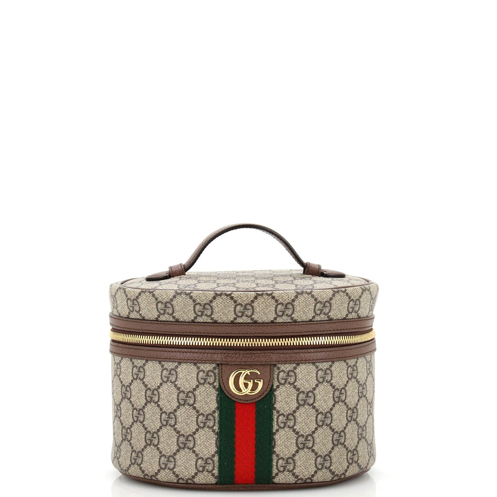 Ophidia Top Handle Cosmetic Case GG Coated Canvas Small