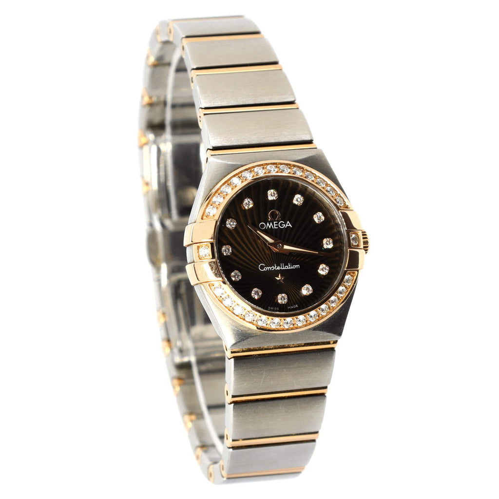 Constellation Quartz Watch Stainless Steel and Rose Gold with Diamond Bezel and Markers 23