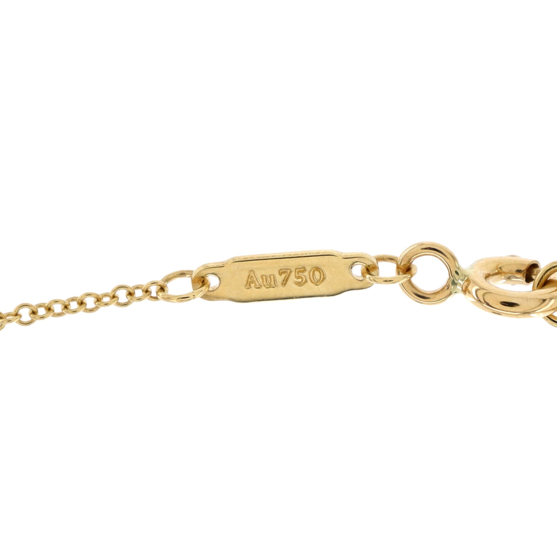 T Smile Pendant Necklace 18K Yellow Gold Mini