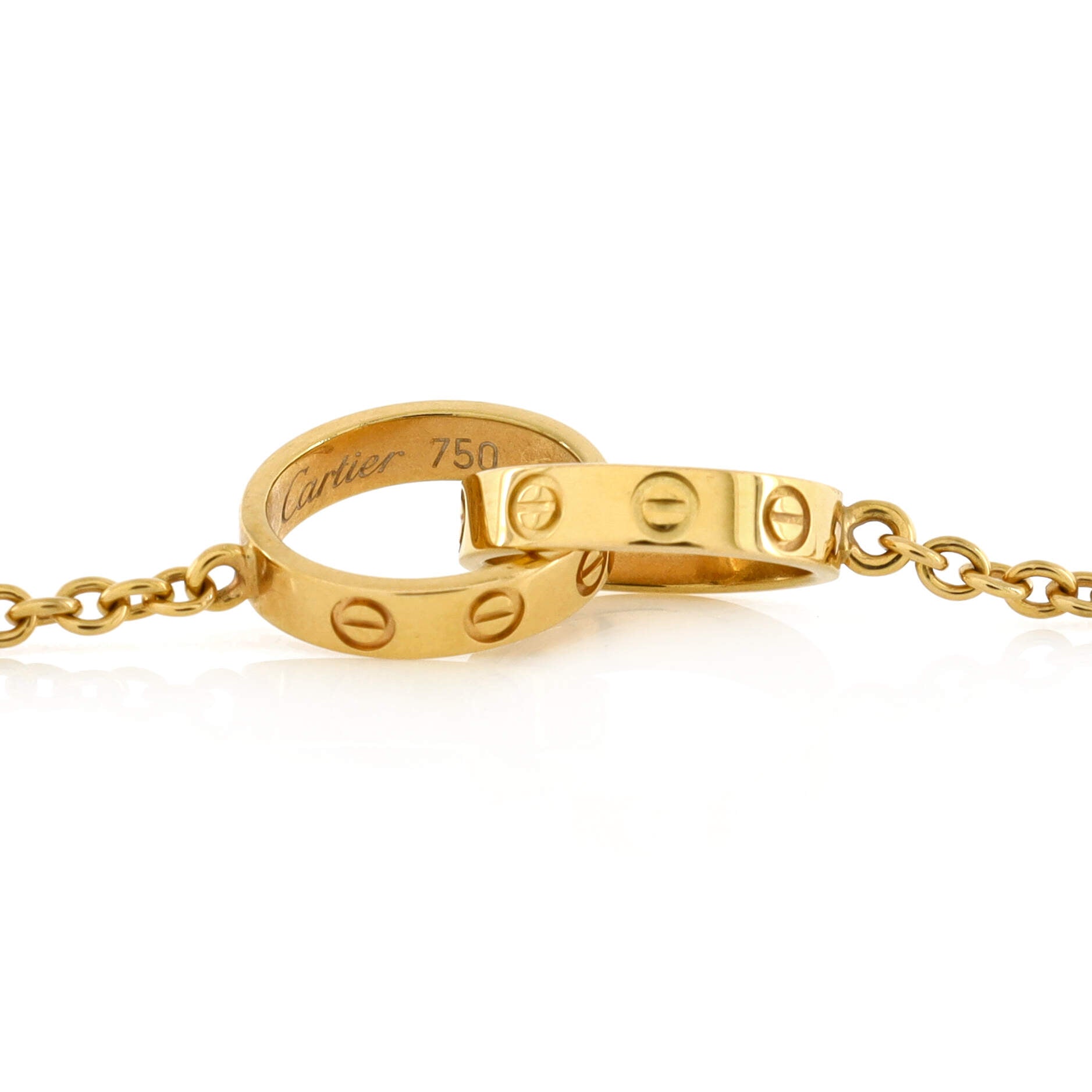 Love Interlocking Necklace 18K Yellow Gold