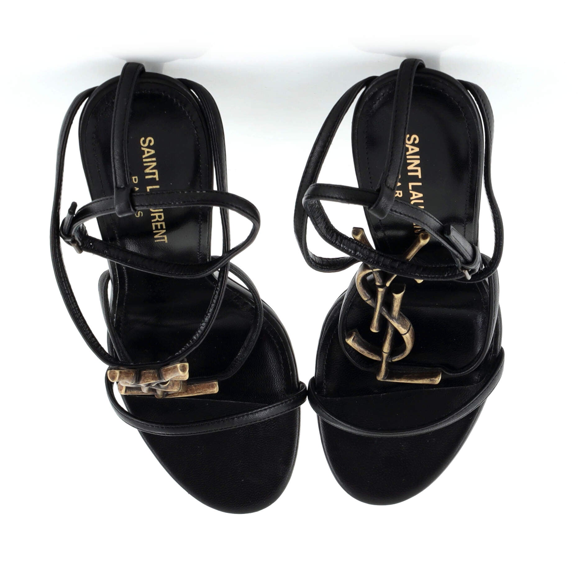 Women's Cassandra Bamboo Heeled Sandals Leather 110