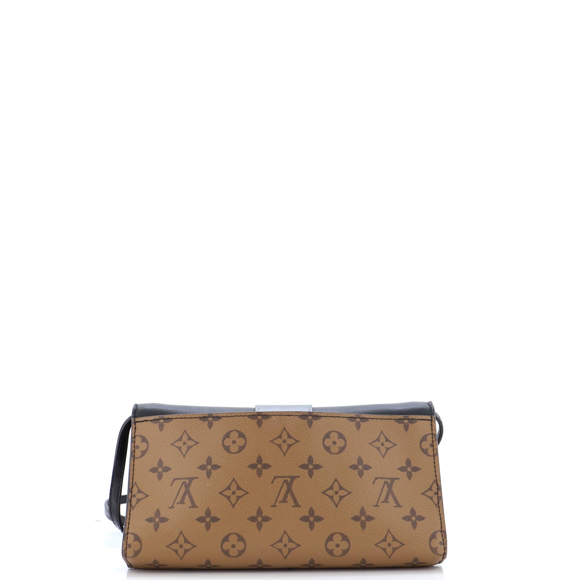Column Clutch Reverse Monogram Canvas with Calfskin