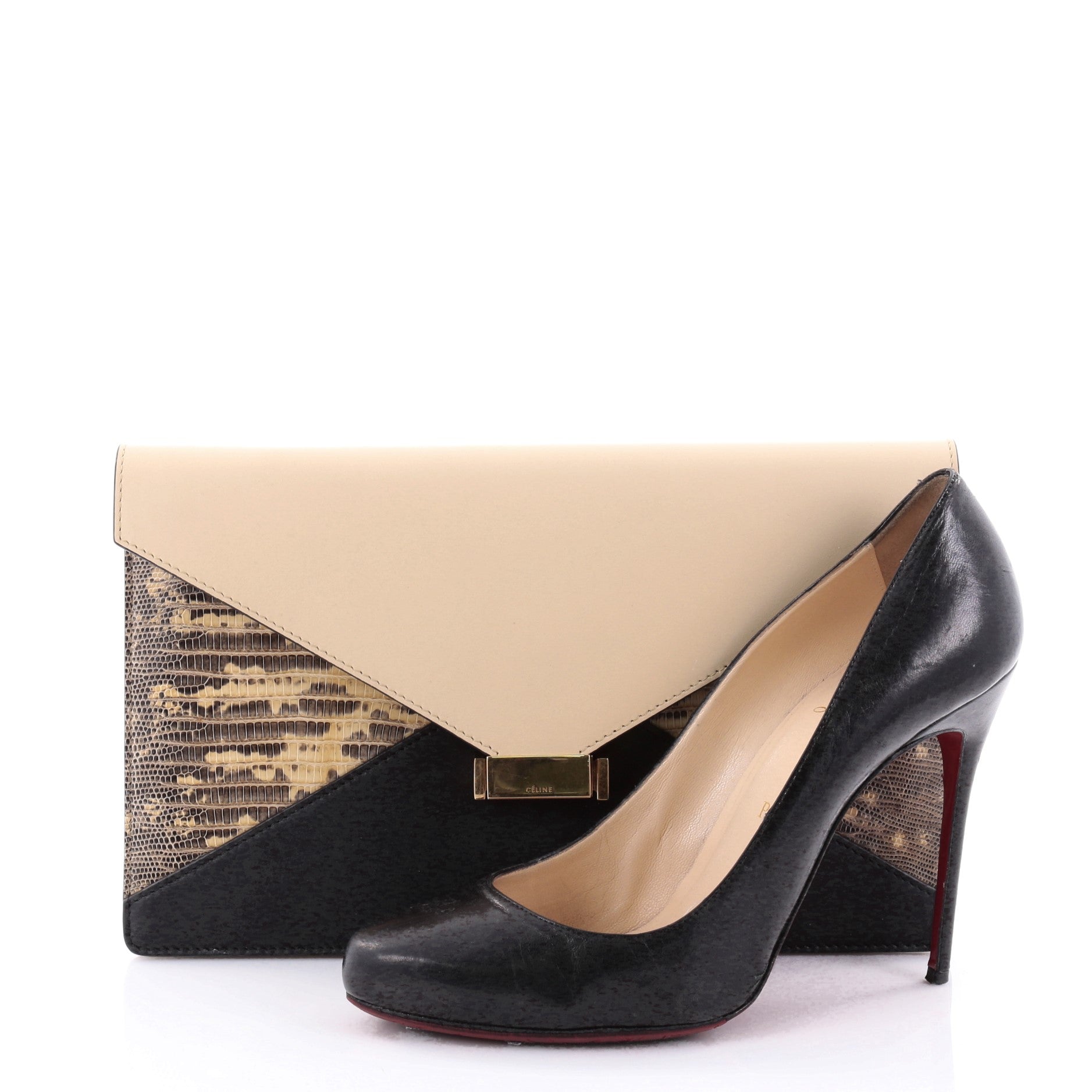 Diamond Clutch Leather and Lizard Medium