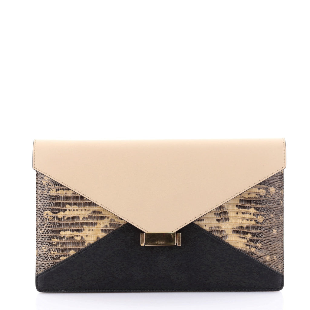 Diamond Clutch Leather and Lizard Medium