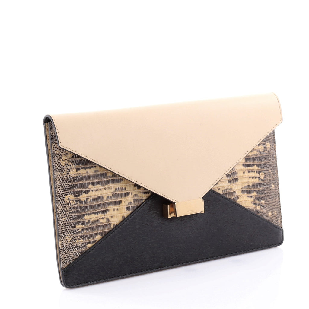 Diamond Clutch Leather and Lizard Medium