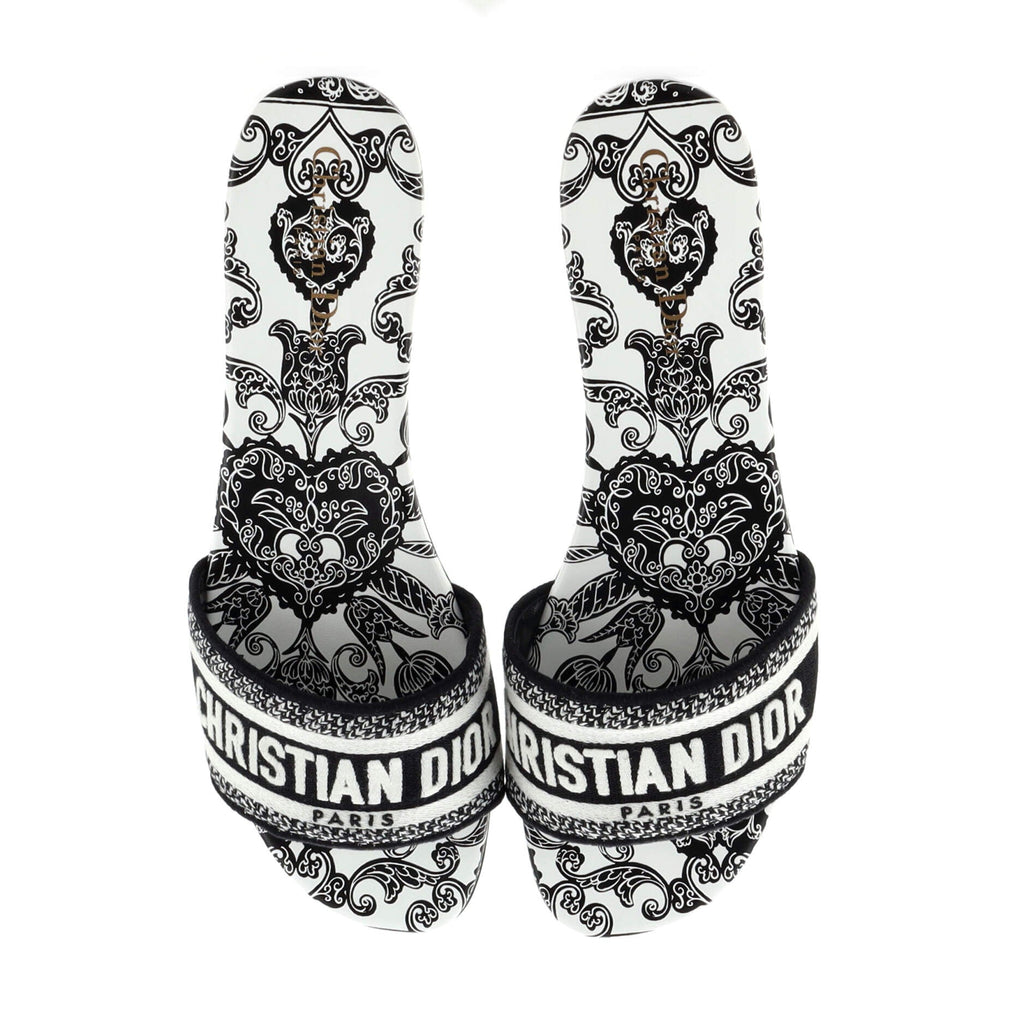 Women's Dway Flat Sandals Embroidered Canvas