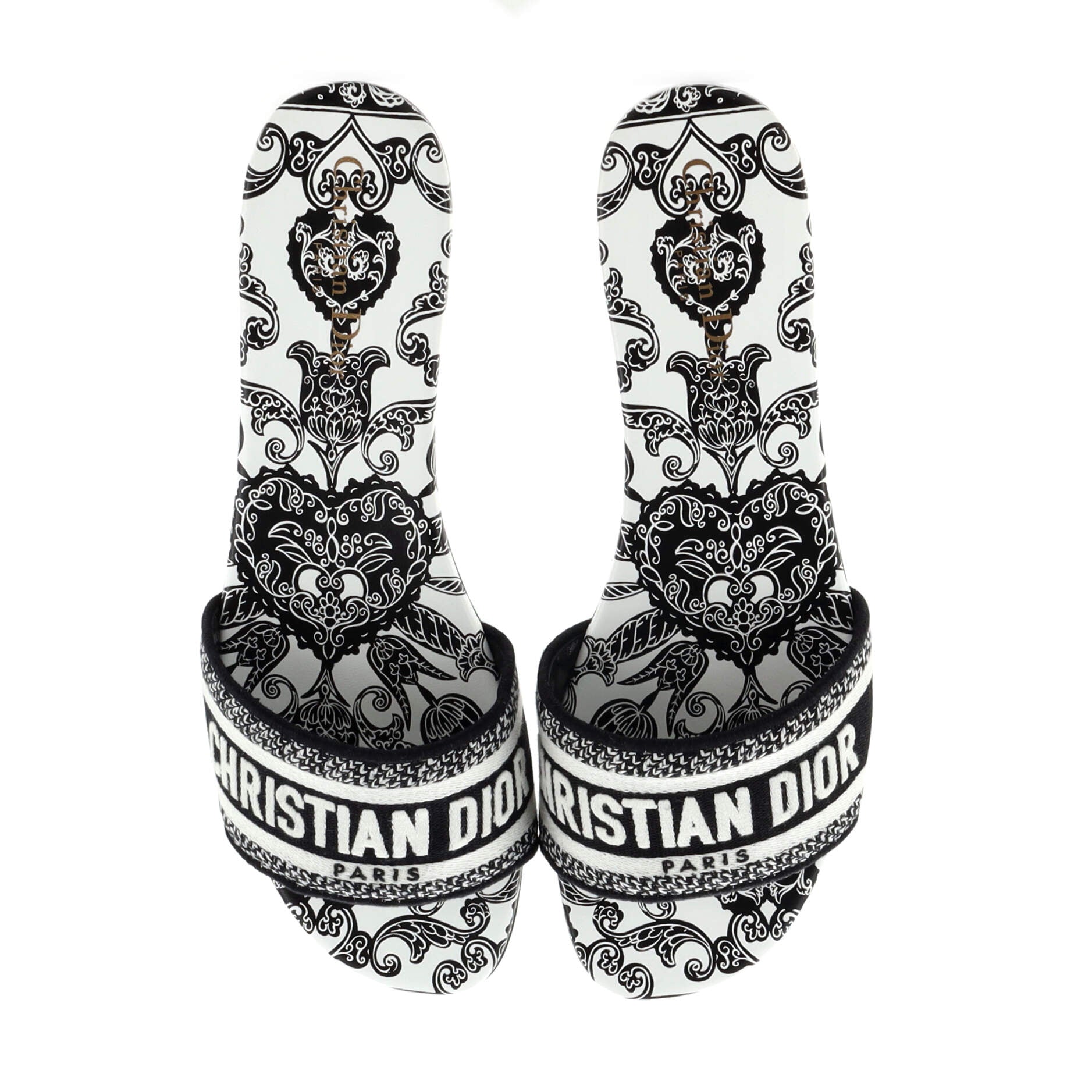 Women's Dway Flat Sandals Embroidered Canvas