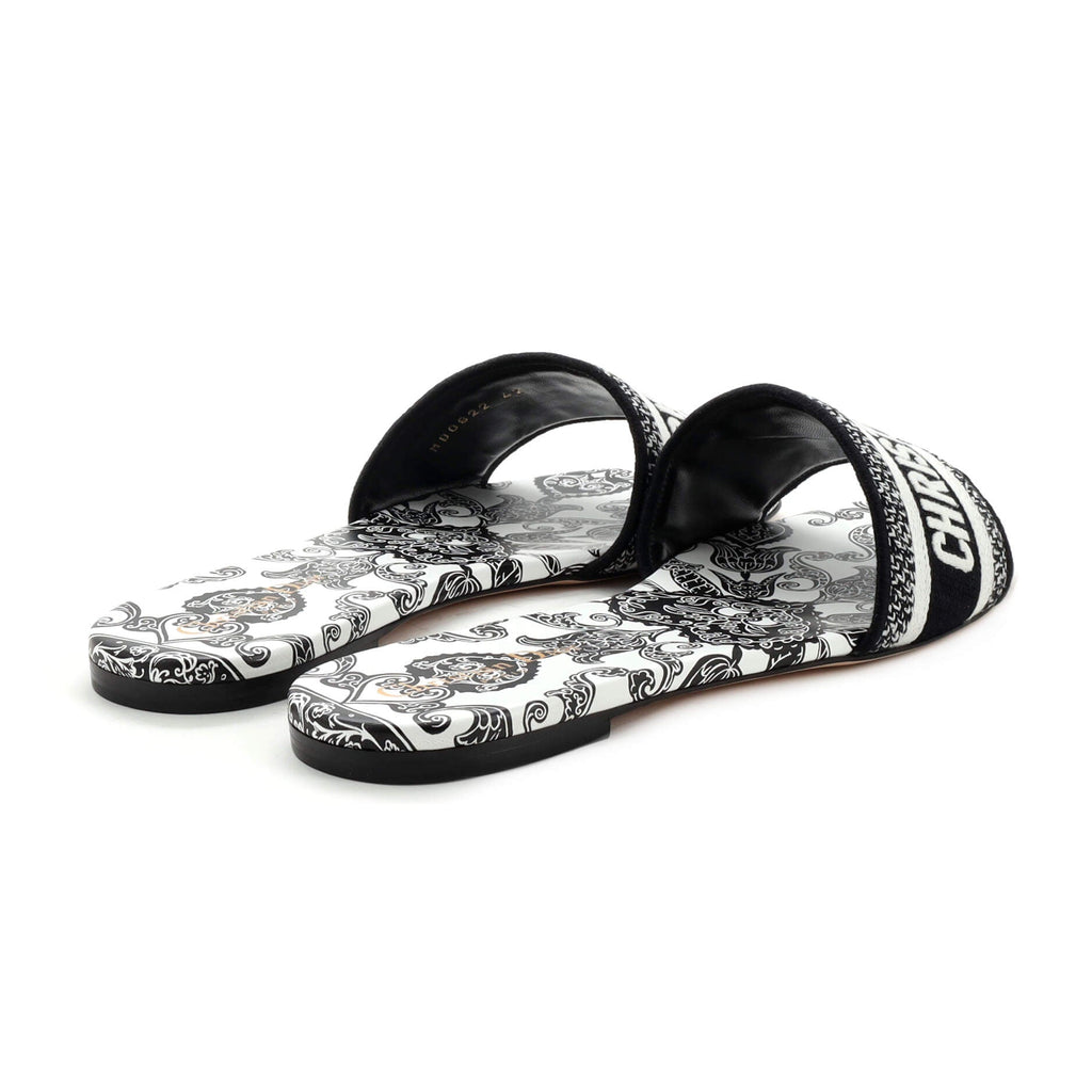 Women's Dway Flat Sandals Embroidered Canvas