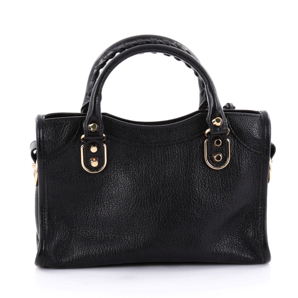 City Classic Metallic Edge Handbag Leather Mini