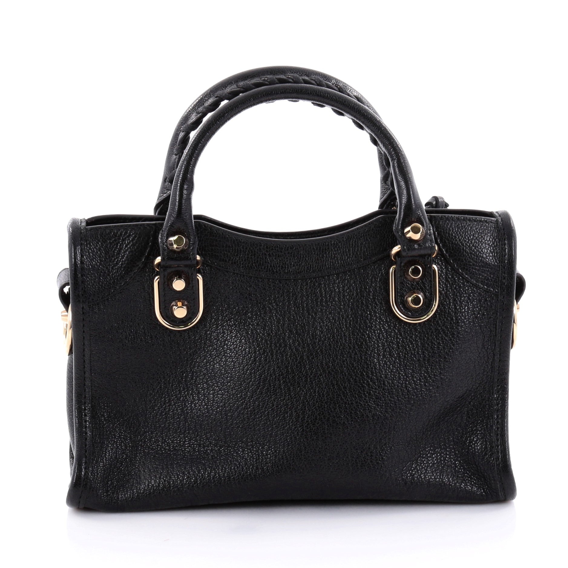 City Classic Metallic Edge Handbag Leather Mini