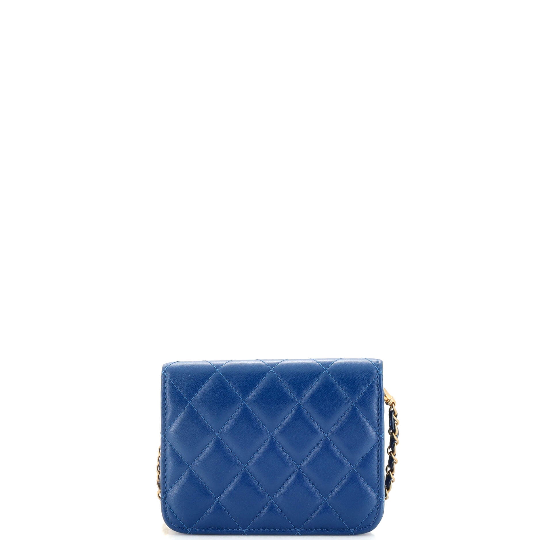 Pearl Crush Flap Clutch with Chain Quilted Lambskin Mini