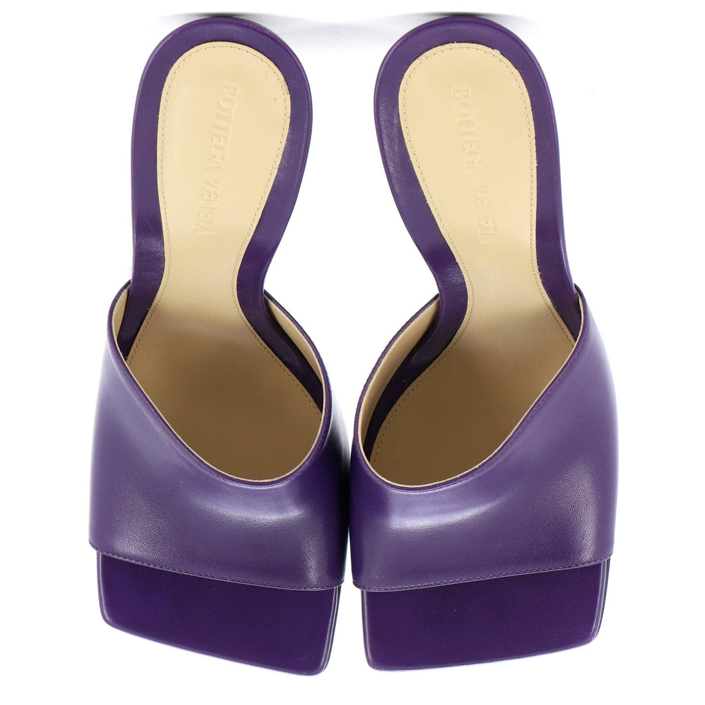 Women's Stretch Mule Heeled Sandals Leather