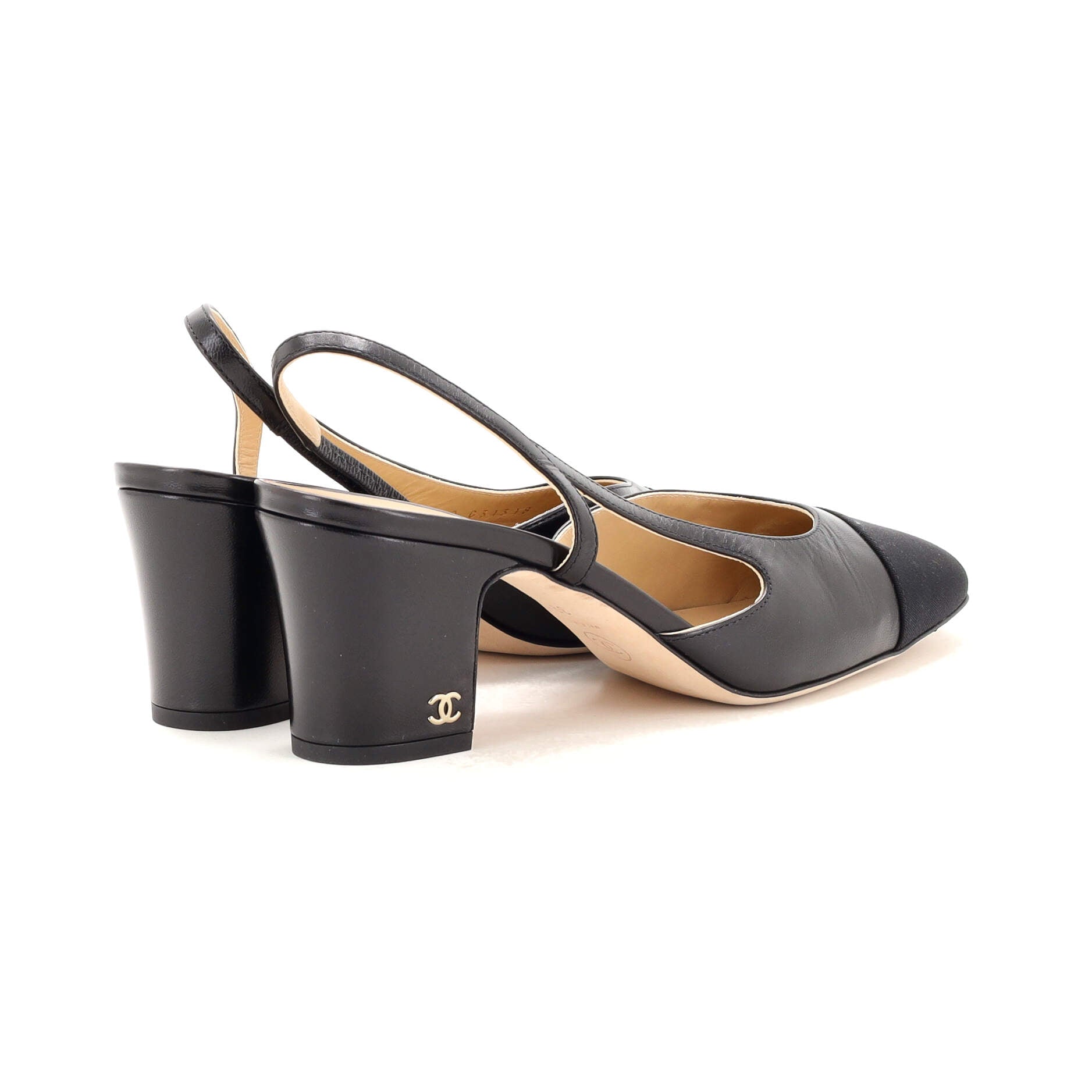 Women’s Cap Toe Slingback Pumps Leather