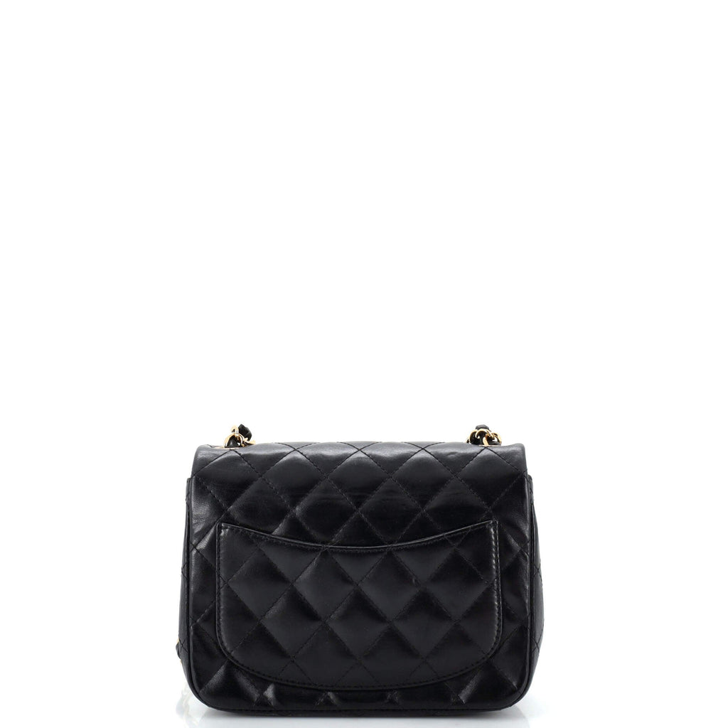 Vintage Square Classic Single Flap Bag Quilted Lambskin Mini