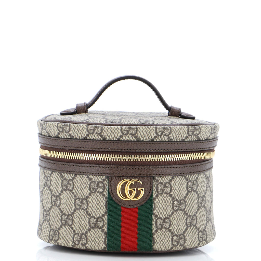 Ophidia Top Handle Cosmetic Case GG Coated Canvas Mini