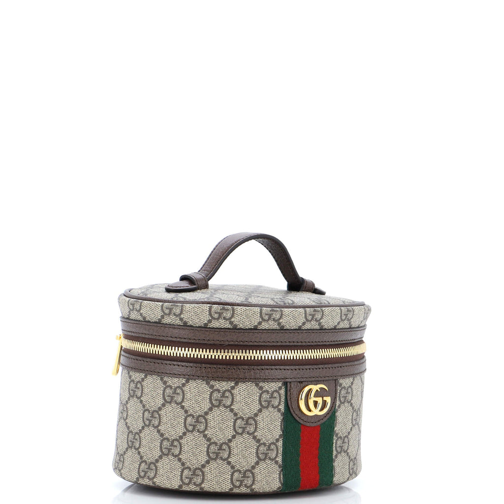 Ophidia Top Handle Cosmetic Case GG Coated Canvas Mini