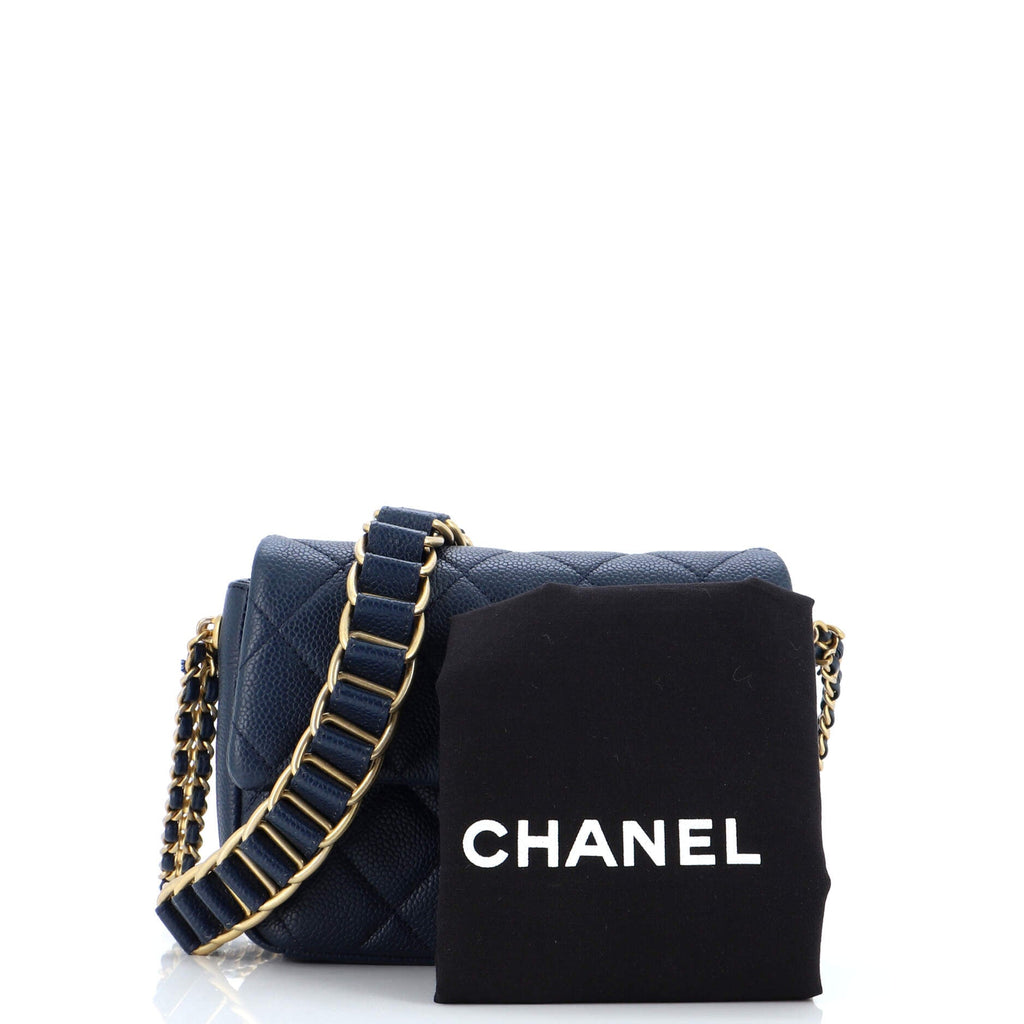 Chain Soul Flap Bag Quilted Caviar Mini