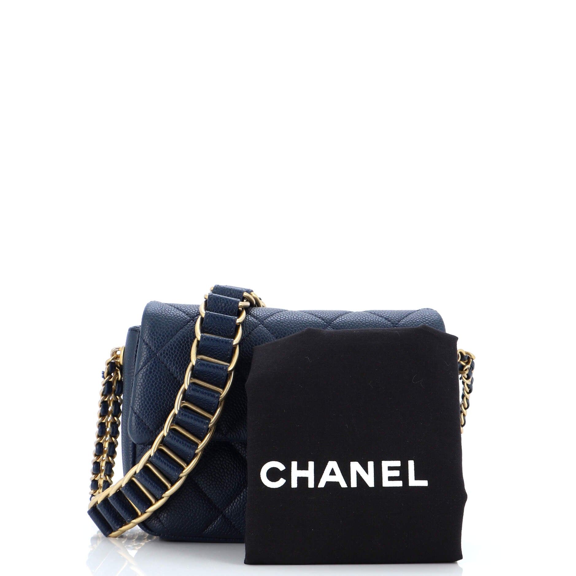 Chain Soul Flap Bag Quilted Caviar Mini