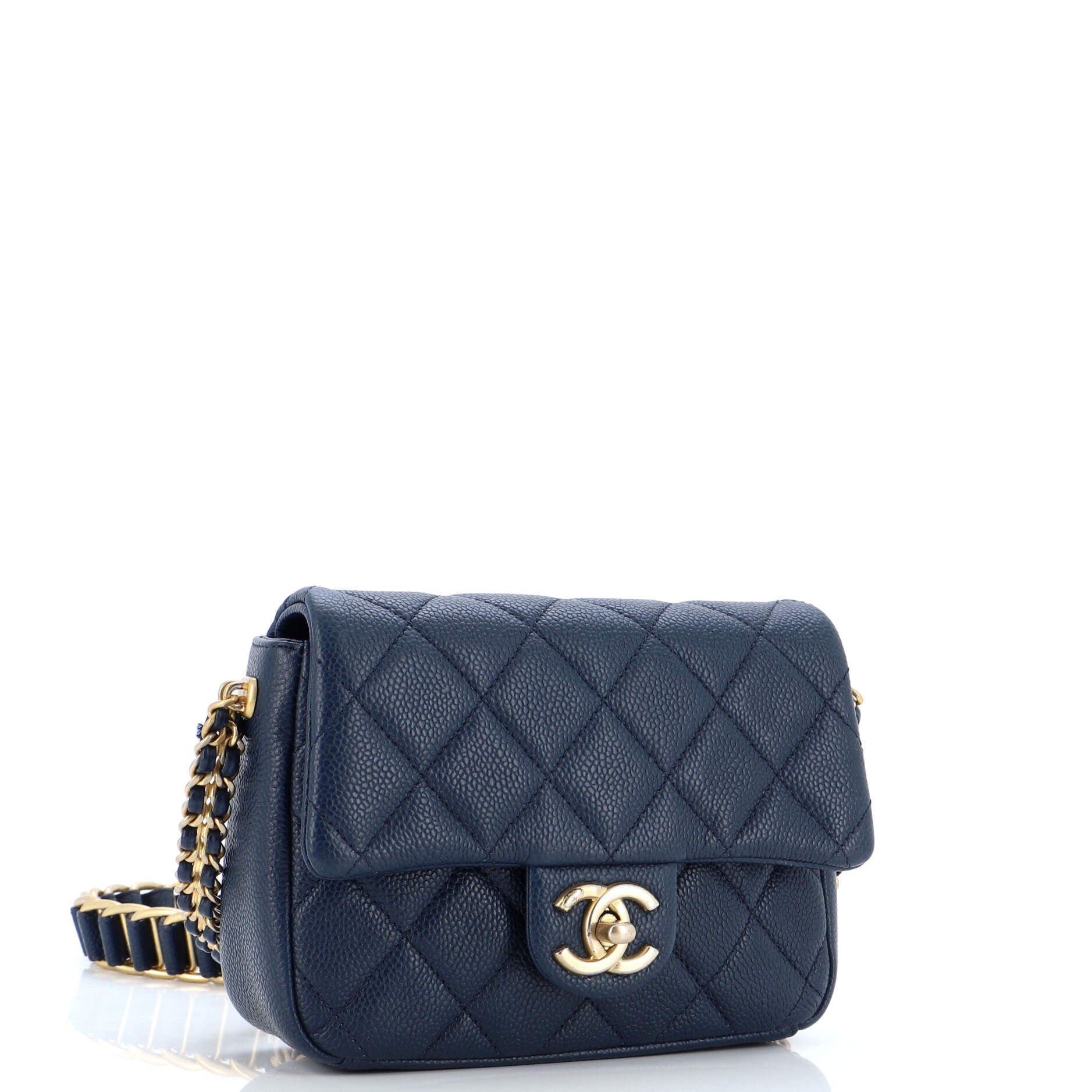 Chain Soul Flap Bag Quilted Caviar Mini