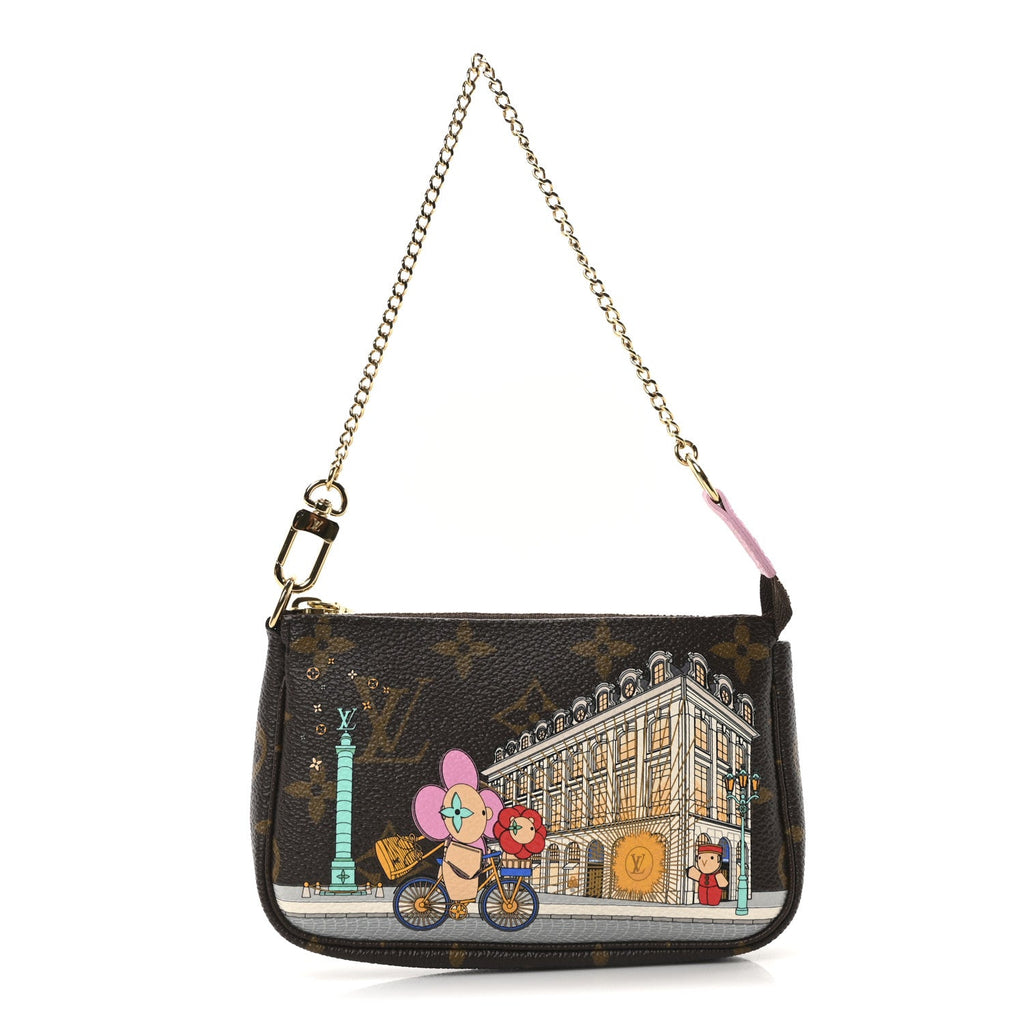 Monogram 2022 Christmas Animation Paris Mini Pochette Accessories Pink