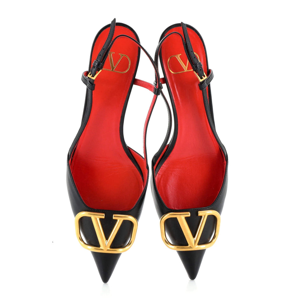 Women's VLogo Slingback Pumps Leather 40